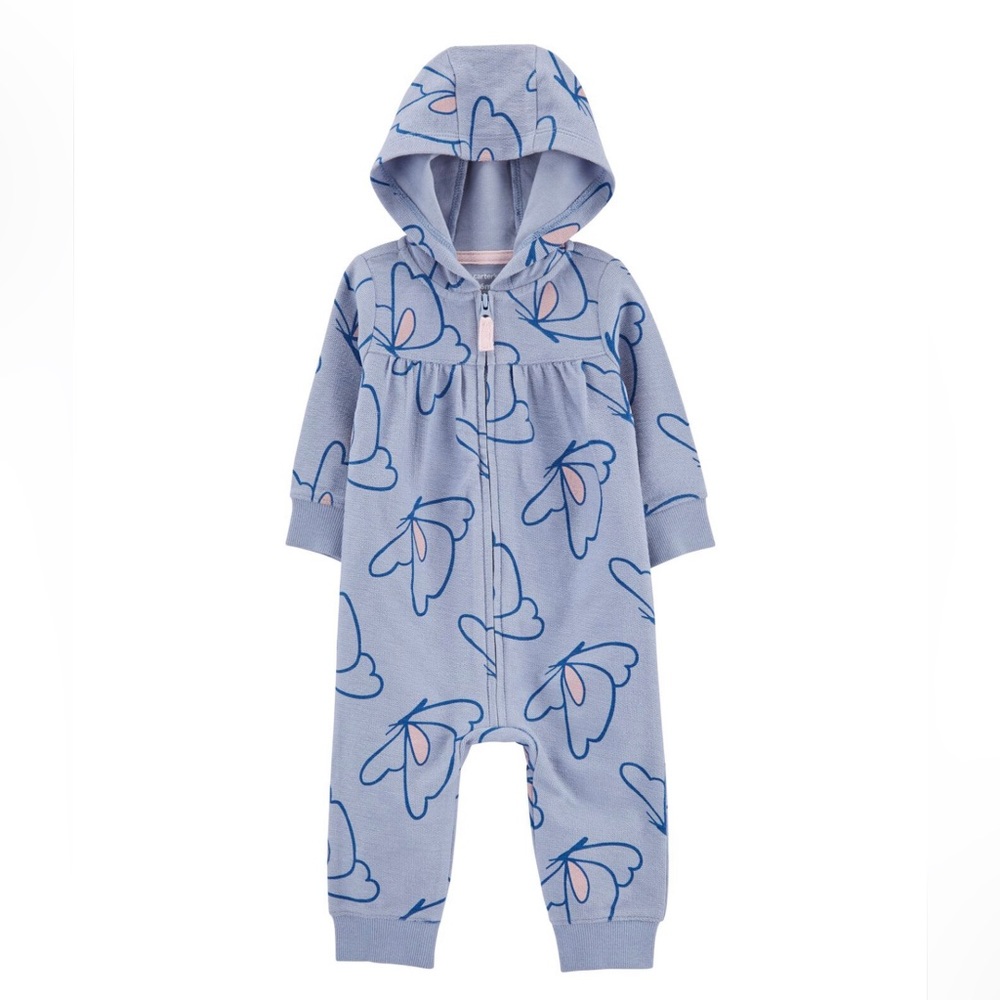 Baby Butterfly Hooded Jumpsuit 12M